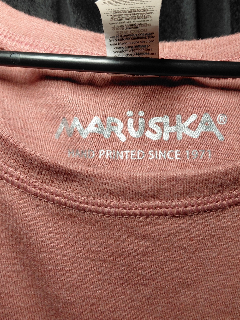 Marushka Dusty Rose Long-Sleeve Tee with White Floral Graphic - Picture 3 of 5